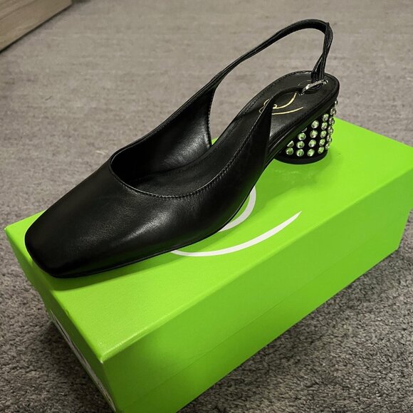 Sam Edelman Gem Block Heel Slingback Shoes - Picture 3 of 8